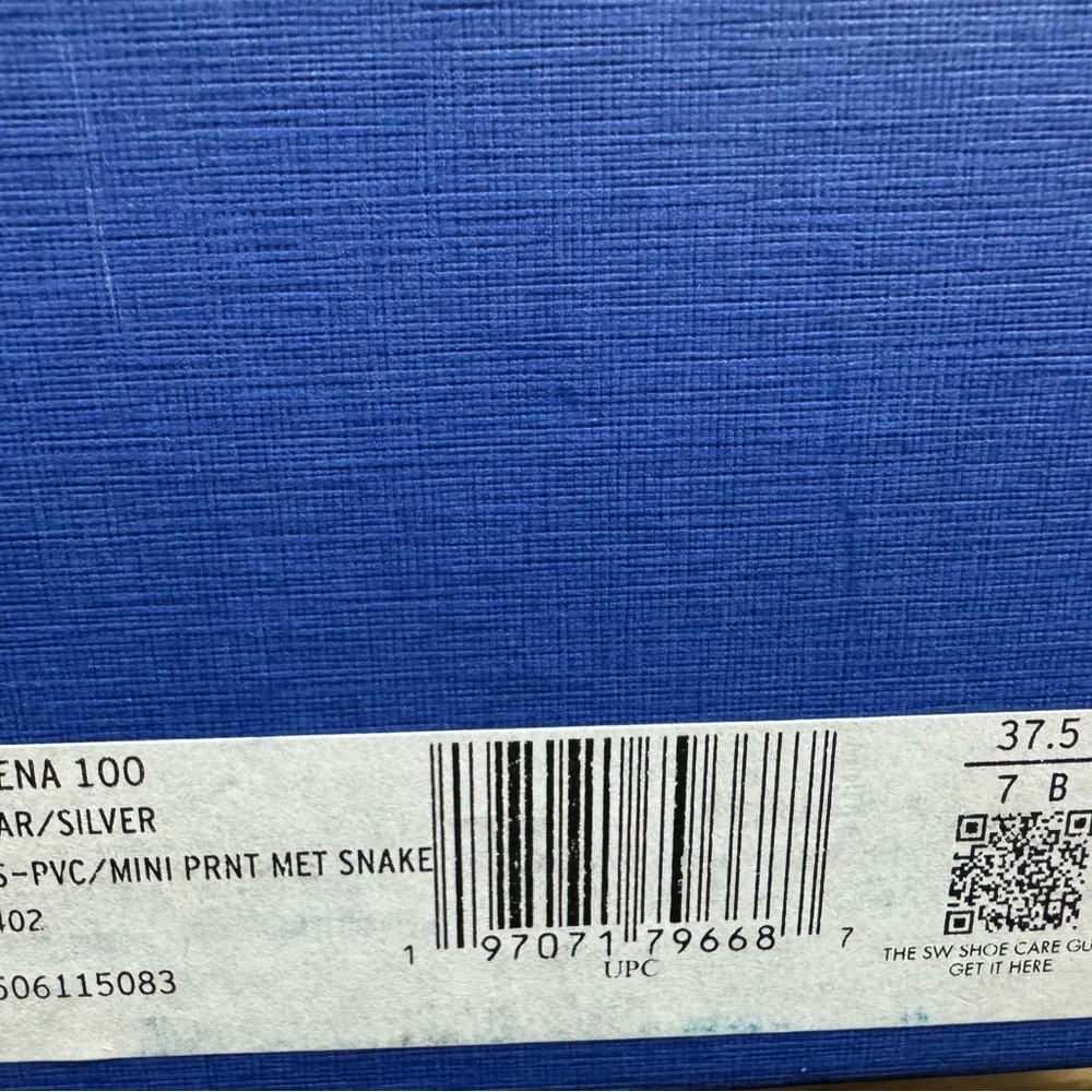 Stuart Weitzman- Aleena 100 snake silver sz 7 - Picture 3 of 4